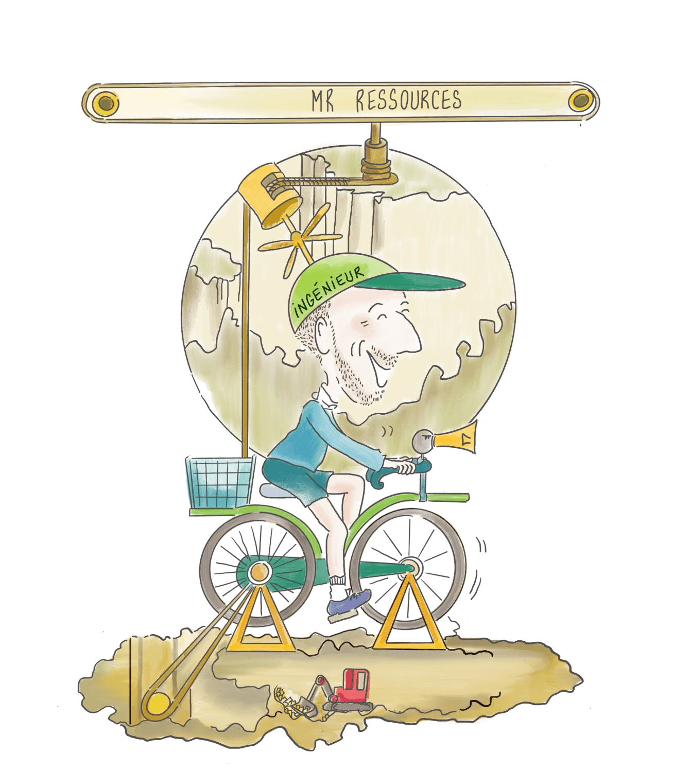 Portrait illustré de Philippe Bihouix