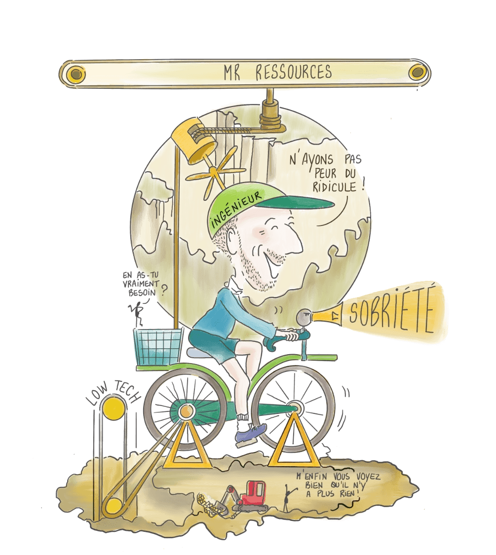 Portrait illustré de Philippe Bihouix